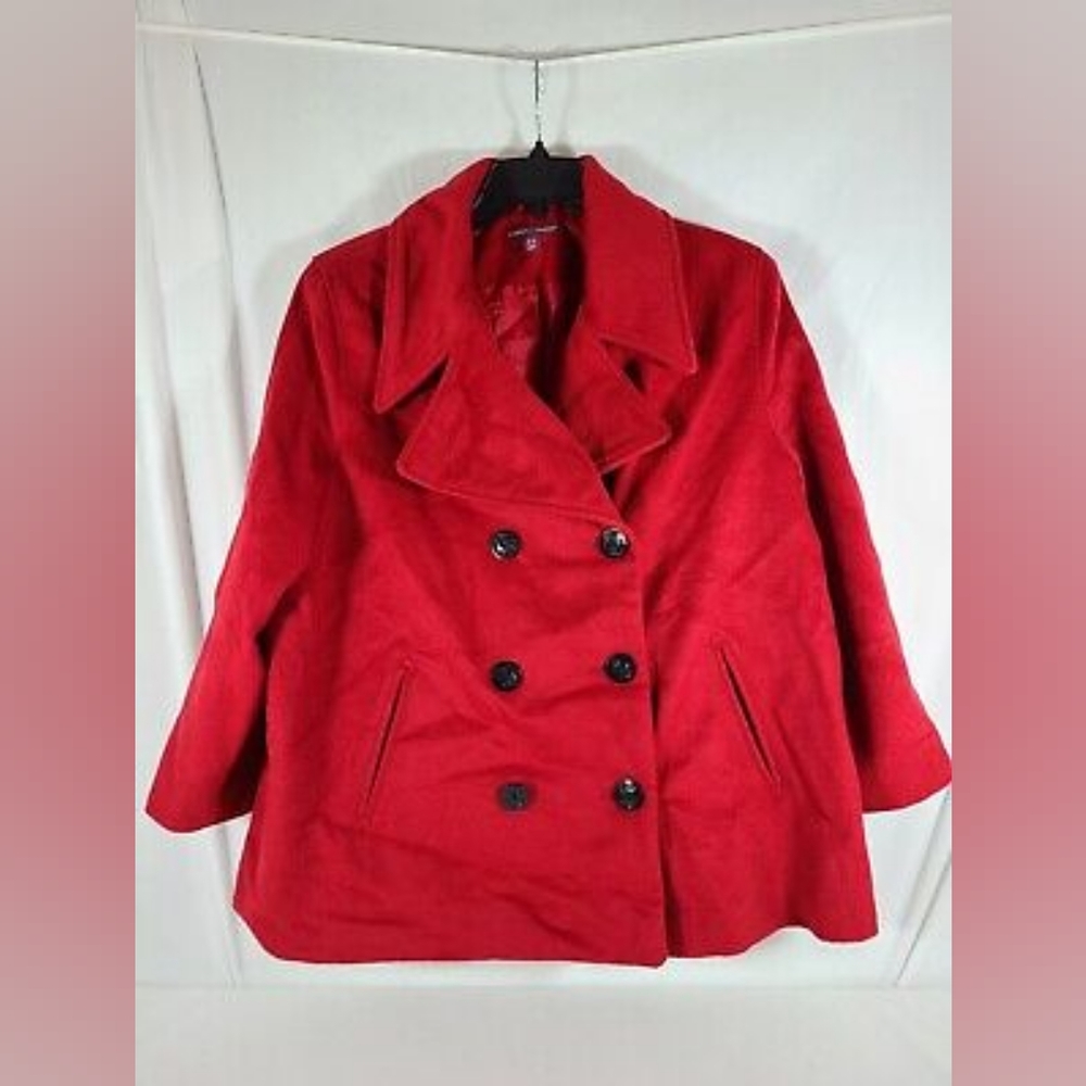 jessica london plus size peacoat red size 24P 75% wool Womens